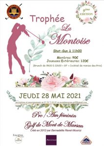 Lire la suite à propos de l’article Inscrivez-vous au Trophée La Montoise (Pro Am féminin) le vendredi 28 mai